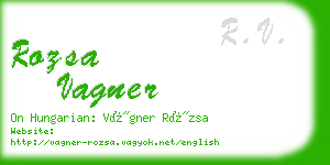 rozsa vagner business card